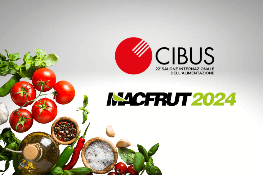 Parma e Rimini, maggio 2024 - Si sono concluse da pochi giorni le fiere Cibus e Macfrut, due eventi di riferimento per il settore agroalimentare italiano e internazionale. Kosmos, con oltre 30 anni di esperienza nel settore, ha partecipato attivamente a e cibus e macfrut kosmos per il settore agroalimentare